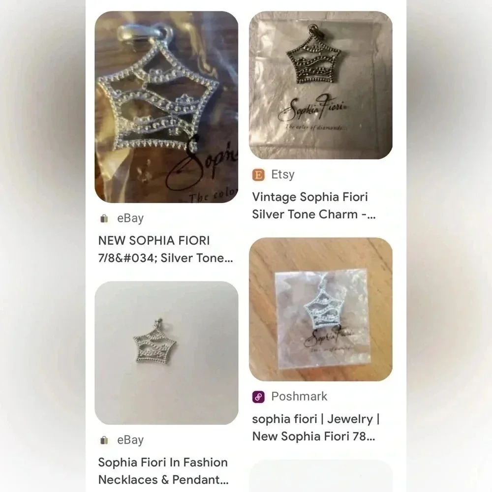 Vintage  Sophia Fiori silver tone star charm - Picture 3 of 3